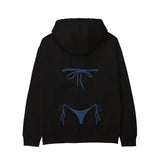 Navy Blue Bikini Hoodie - Siyah - arka görünüm