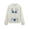 Navy Blue Bikini Oversize Sweatshirt - Beyaz - ön görünüm