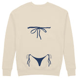 Navy Blue Bikini Sweatshirt - Bej - arka görünüm