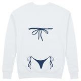 Navy Blue Bikini Sweatshirt - Beyaz - arka görünüm