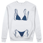 Navy Blue Bikini Sweatshirt - Beyaz - ön görünüm