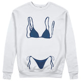 Navy Blue Bikini Sweatshirt - Beyaz - ön görünüm