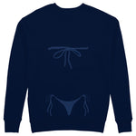 Navy Blue Bikini Sweatshirt - Lacivert - arka görünüm