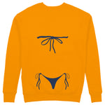 Navy Blue Bikini Sweatshirt - Turuncu - arka görünüm