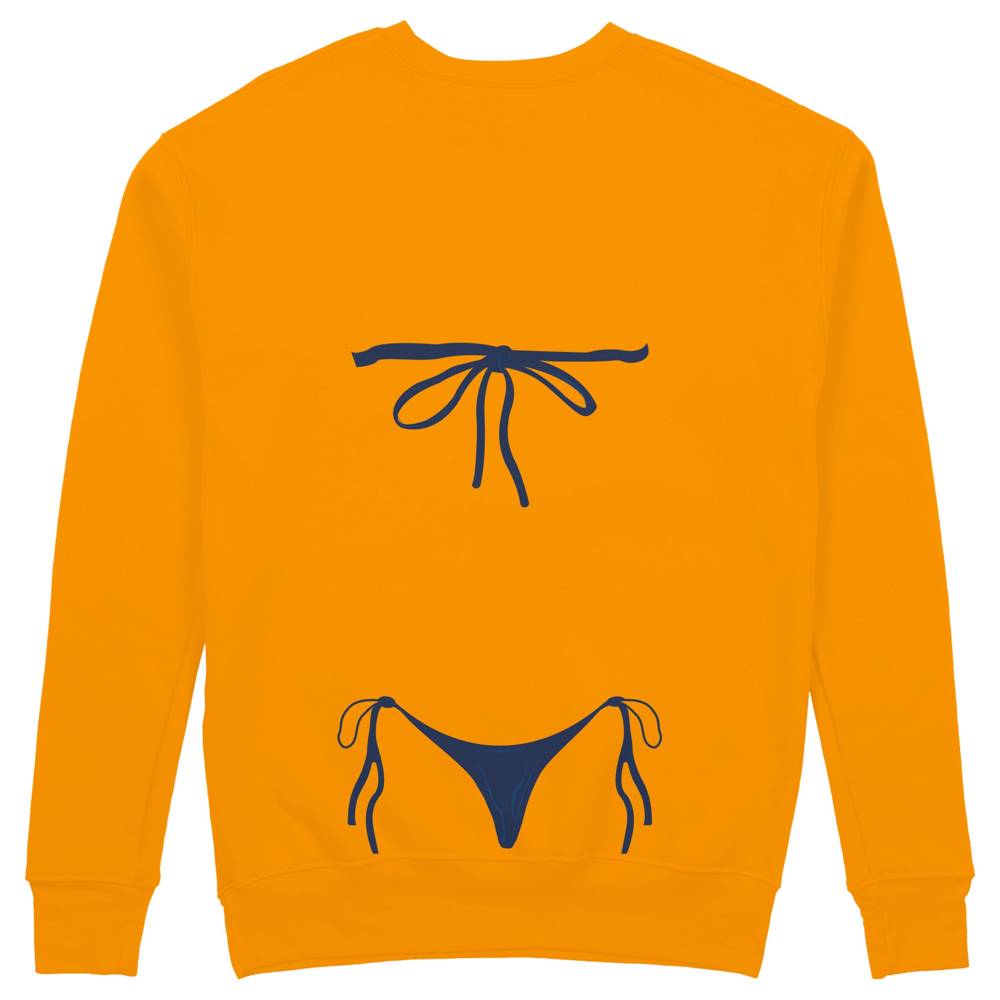 Navy Blue Bikini Sweatshirt - Turuncu - arka görünüm