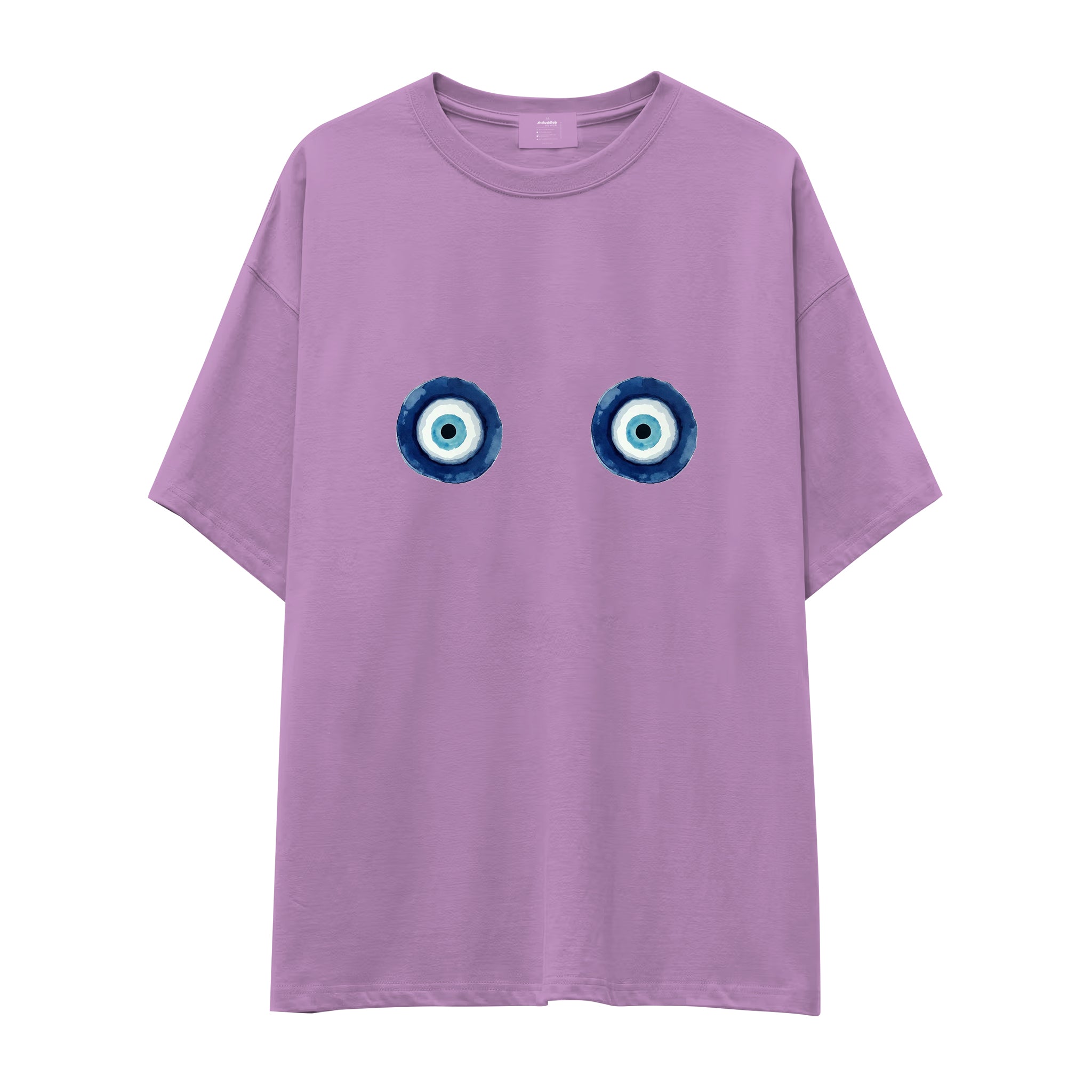 Nazar Oversize Tişört - Lila - ön görünüm
