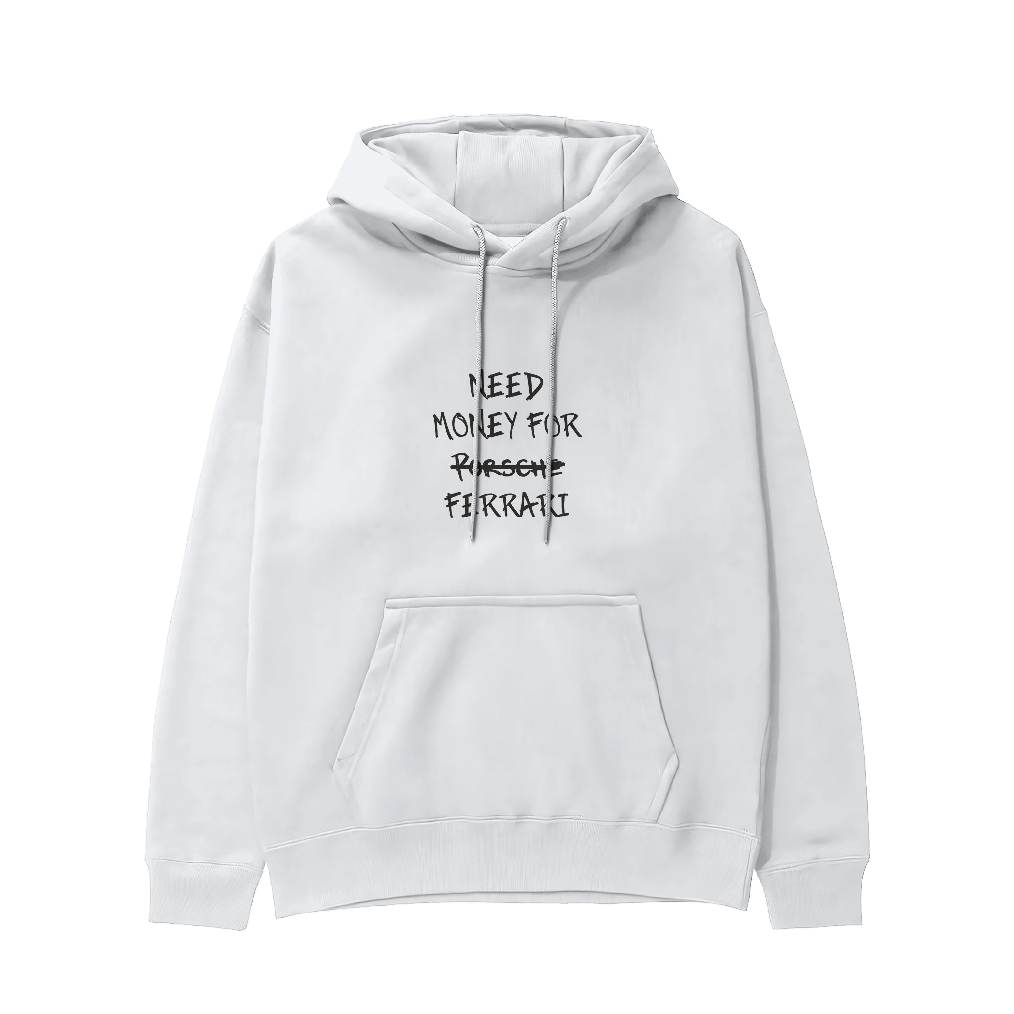 Need Money For Ferrari Hoodie - Beyaz - ön görünüm