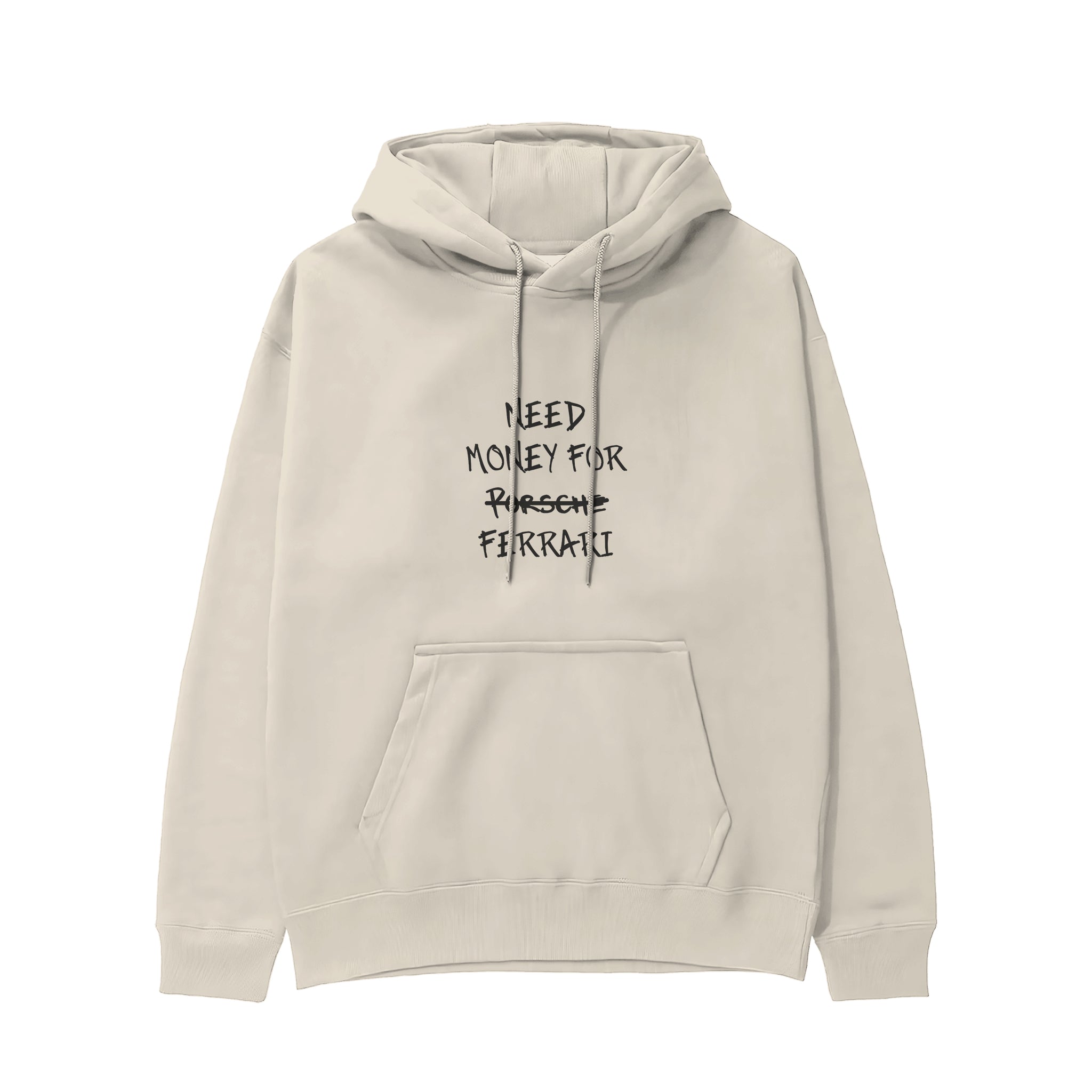Need Money For Ferrari Hoodie - Krem - ön görünüm
