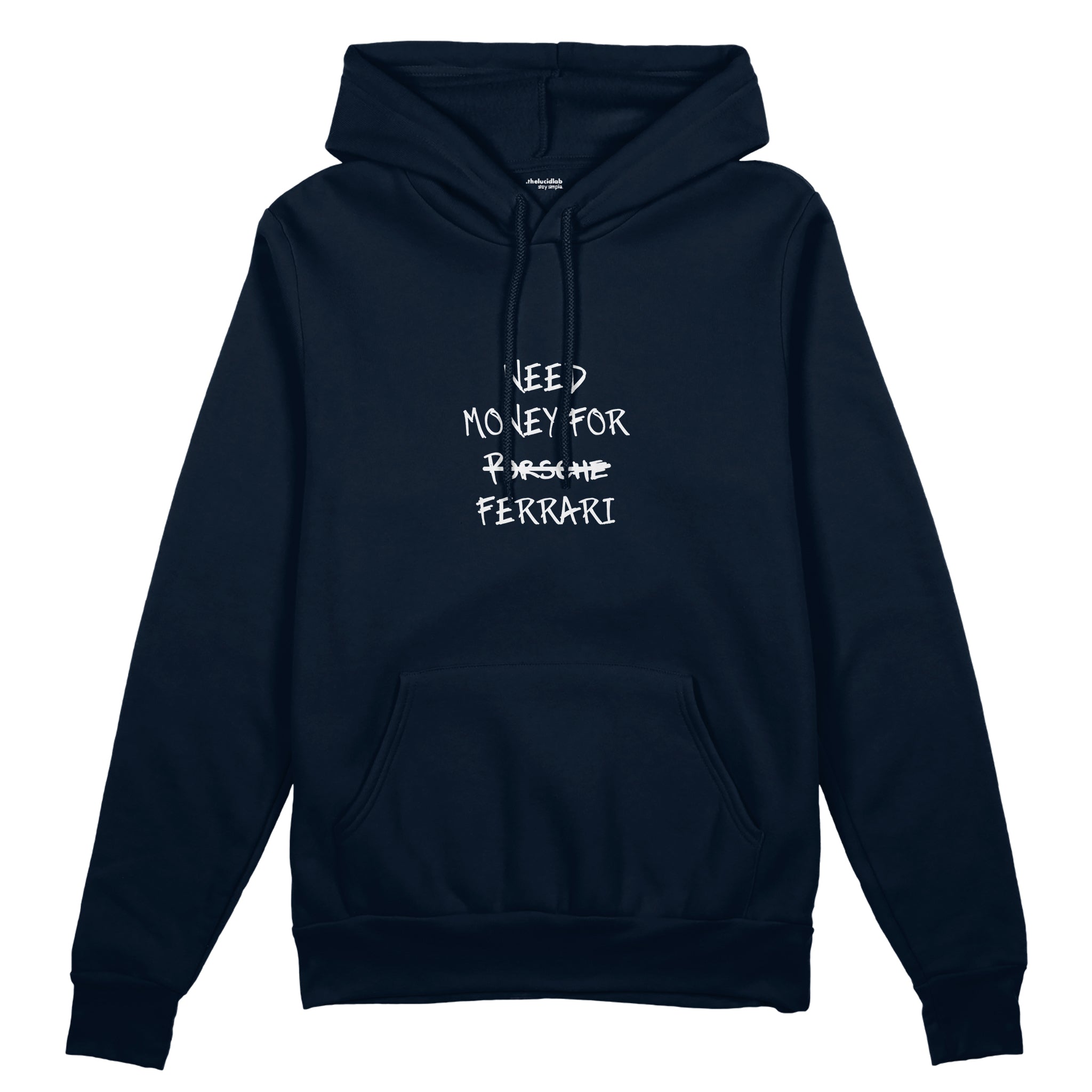 Need Money For Ferrari Oversize Hoodie - Lacivert - ön görünüm