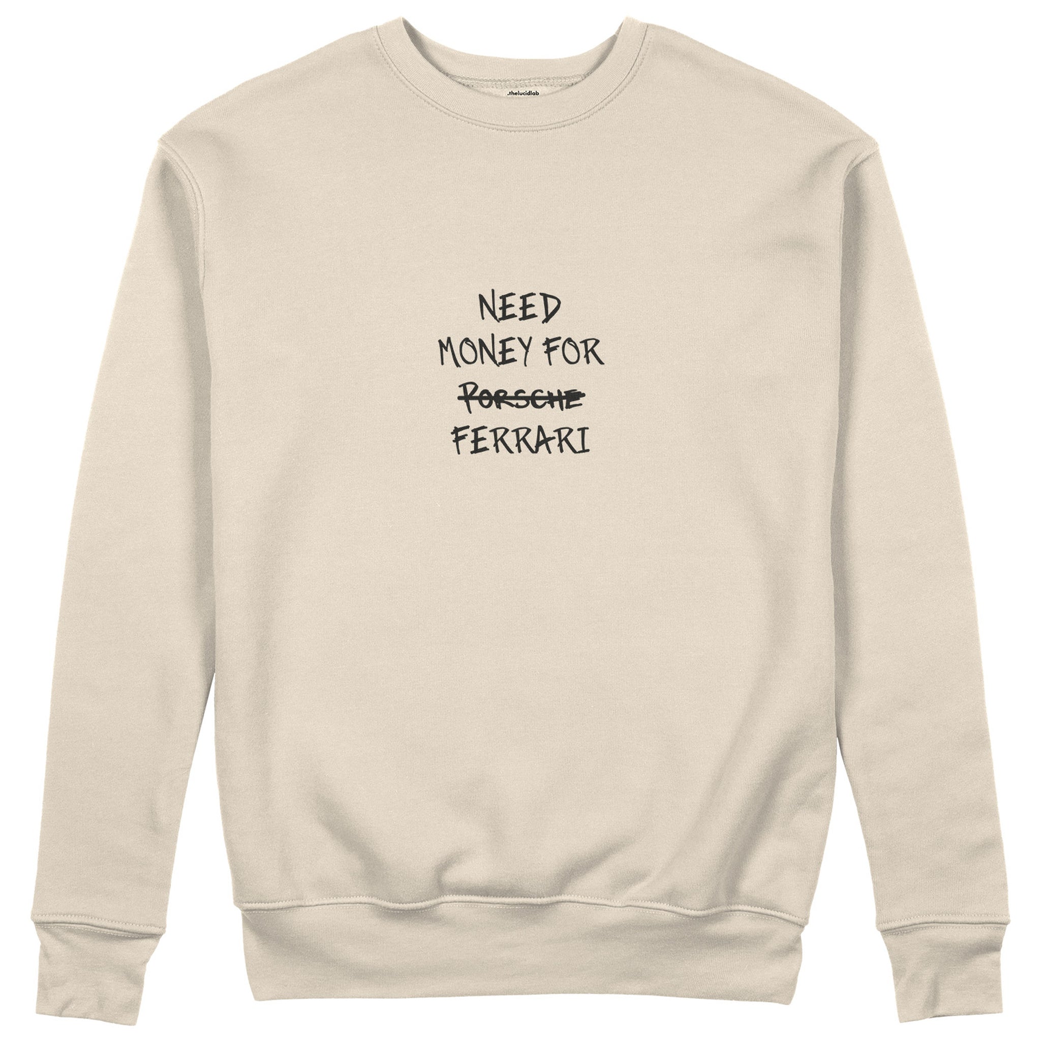 Need Money For Ferrari Sweatshirt - Bej - ön görünüm