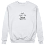 Need Money For Ferrari Sweatshirt - Beyaz - ön görünüm