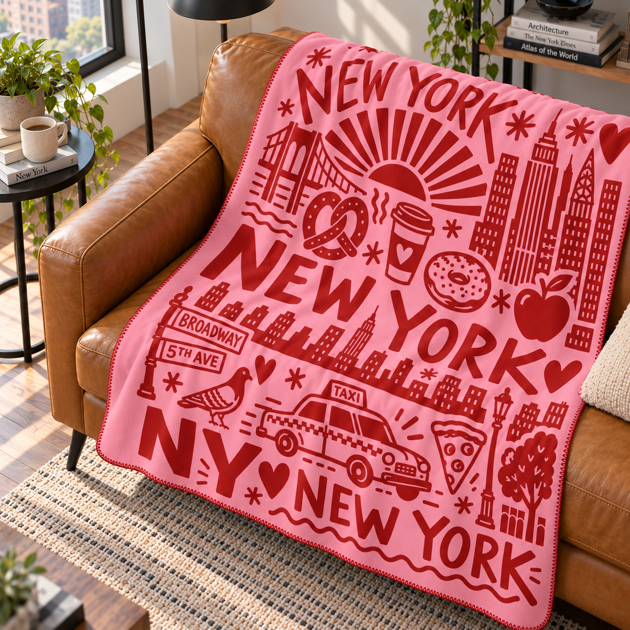 New York Daydream Polar TV Battaniyesi — Çapraz görünüm