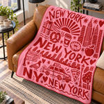 New York Daydream Polar TV Battaniyesi — Çapraz görünüm