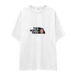 North Face Oversize Tişört — Beyaz — Ön baskı