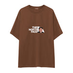 North Face Oversize Tişört — Kahverengi — Ön baskı
