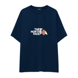 North Face Oversize Tişört — Lacivert — Ön baskı