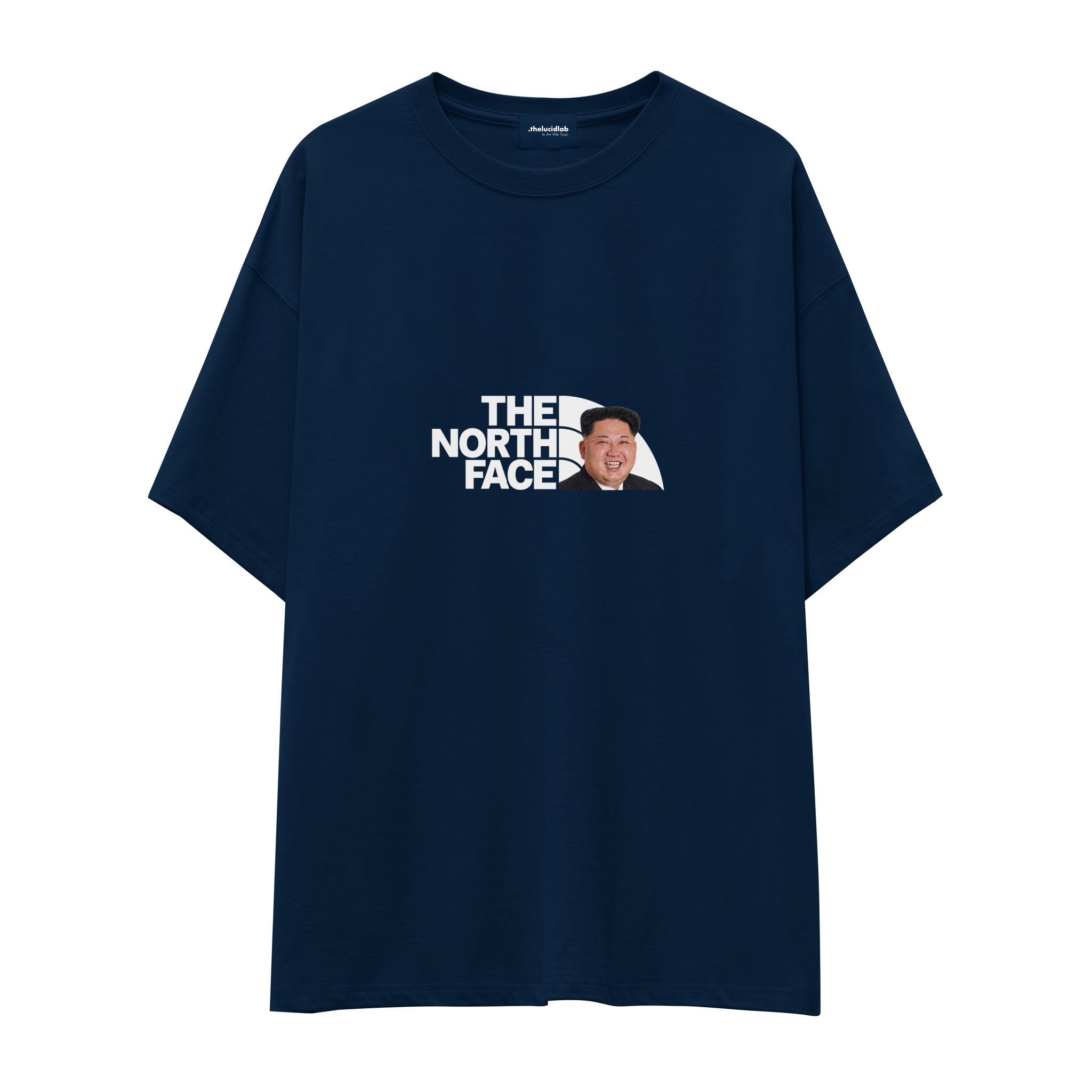 North Face Oversize Tişört — Lacivert — Ön baskı