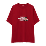 North Face Oversize Tişört — Kırmızı — Ön baskı