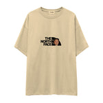 North Face Oversize Tişört — Krem — Ön baskı