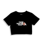 North Face Crop Tişört — Siyah — Ön baskı