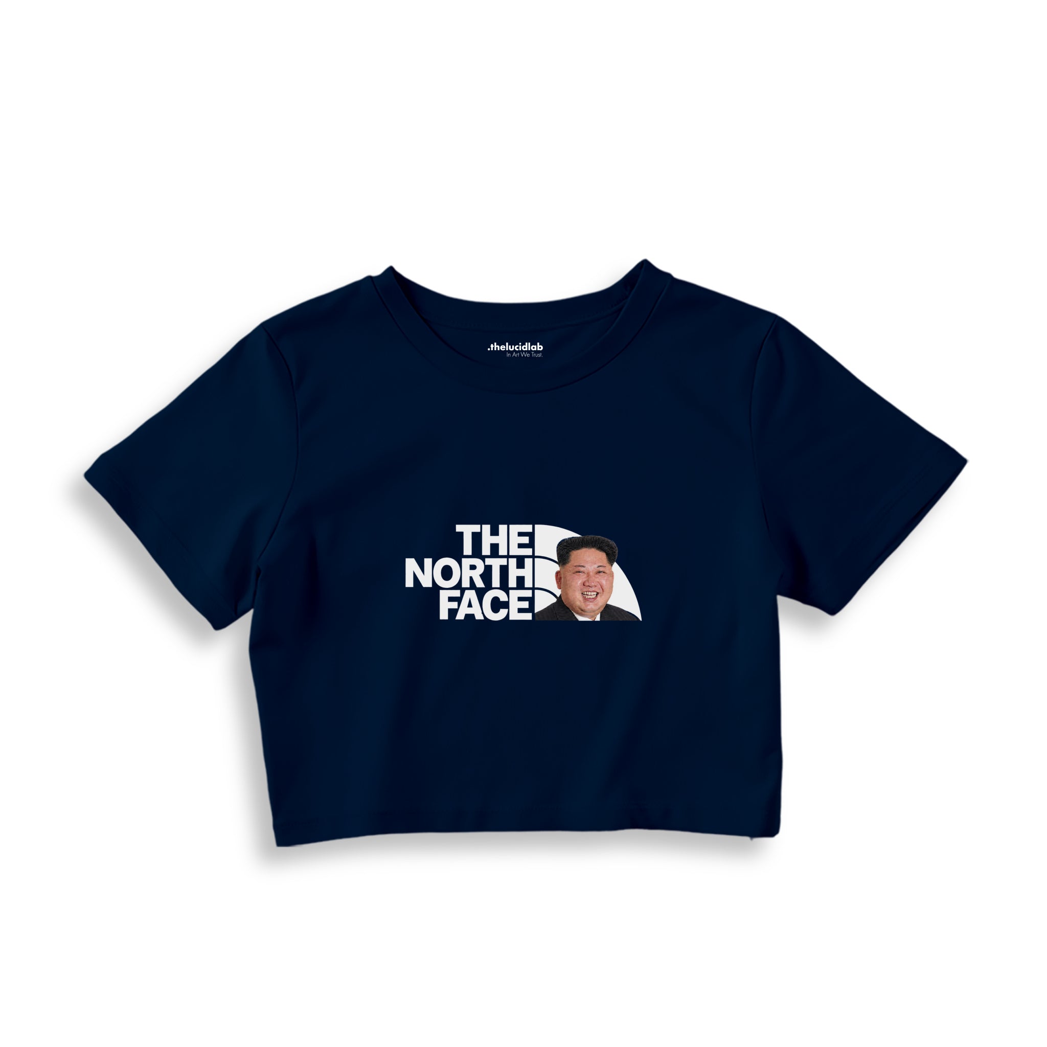 North Face Crop Tişört — Lacivert — Ön baskı