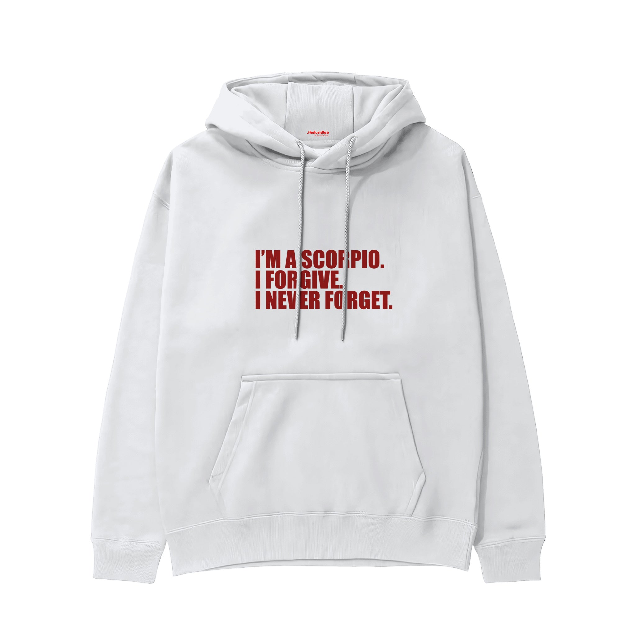I’m a Scorpio Hoodie — Beyaz — Ön baskı