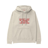 I Never Lose Hoodie — Krem — Ön baskı