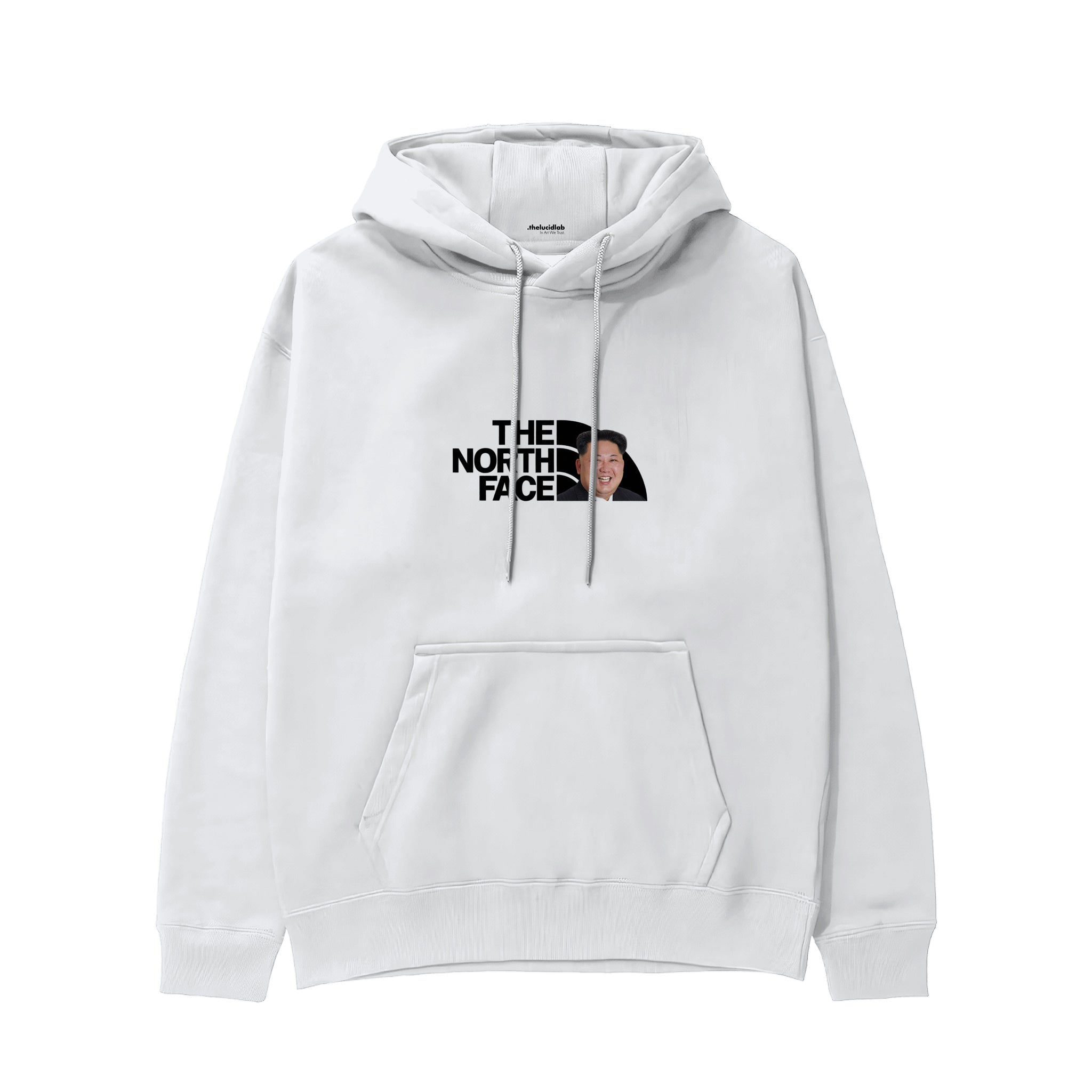 North Face Hoodie — Beyaz — Ön baskı
