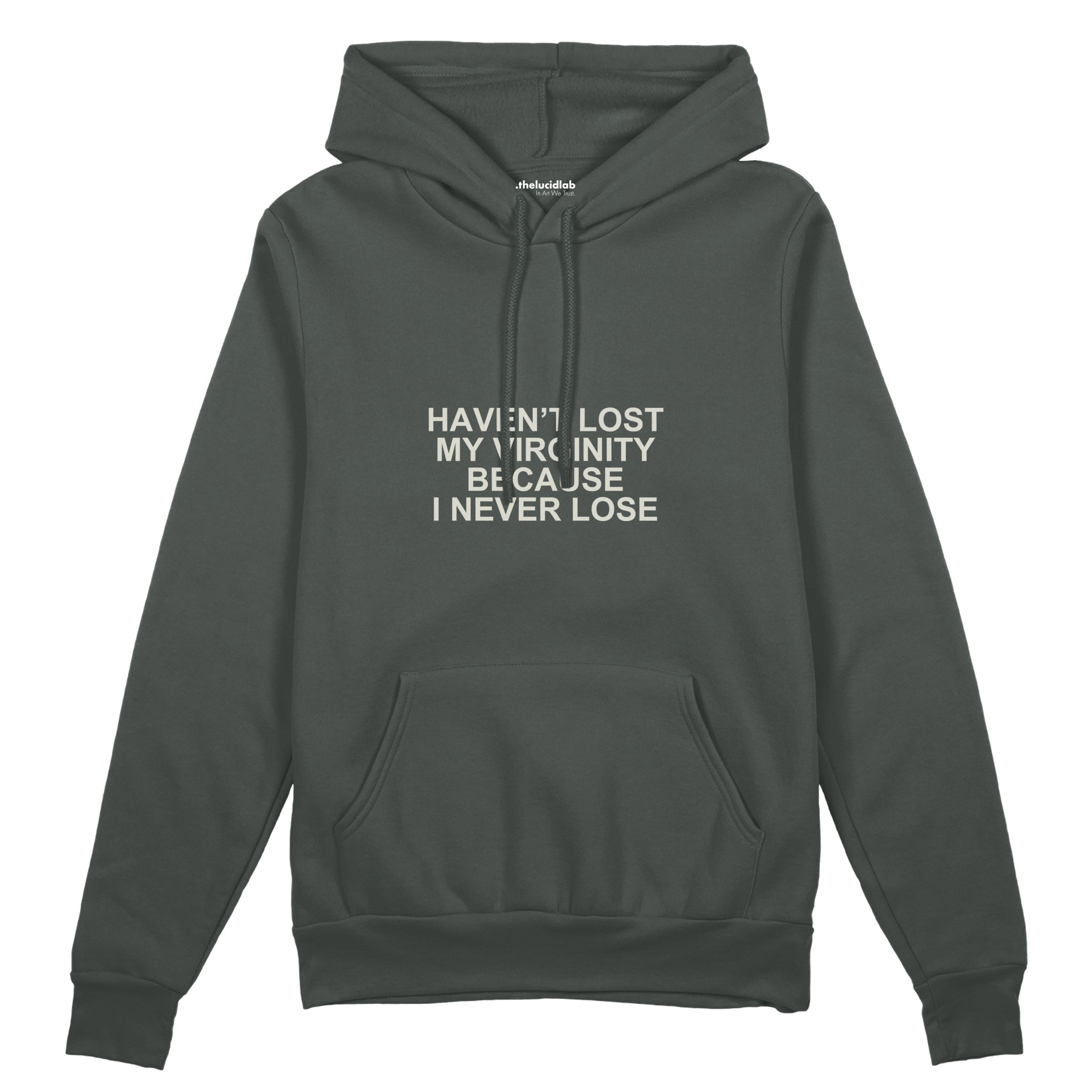 I Never Lose Oversize Hoodie — Antrasit — Ön baskı