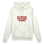 Hot Turkish Husband Oversize Hoodie — Beyaz — Ön baskı