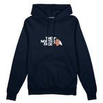 North Face Oversize Hoodie — Lacivert — Ön baskı
