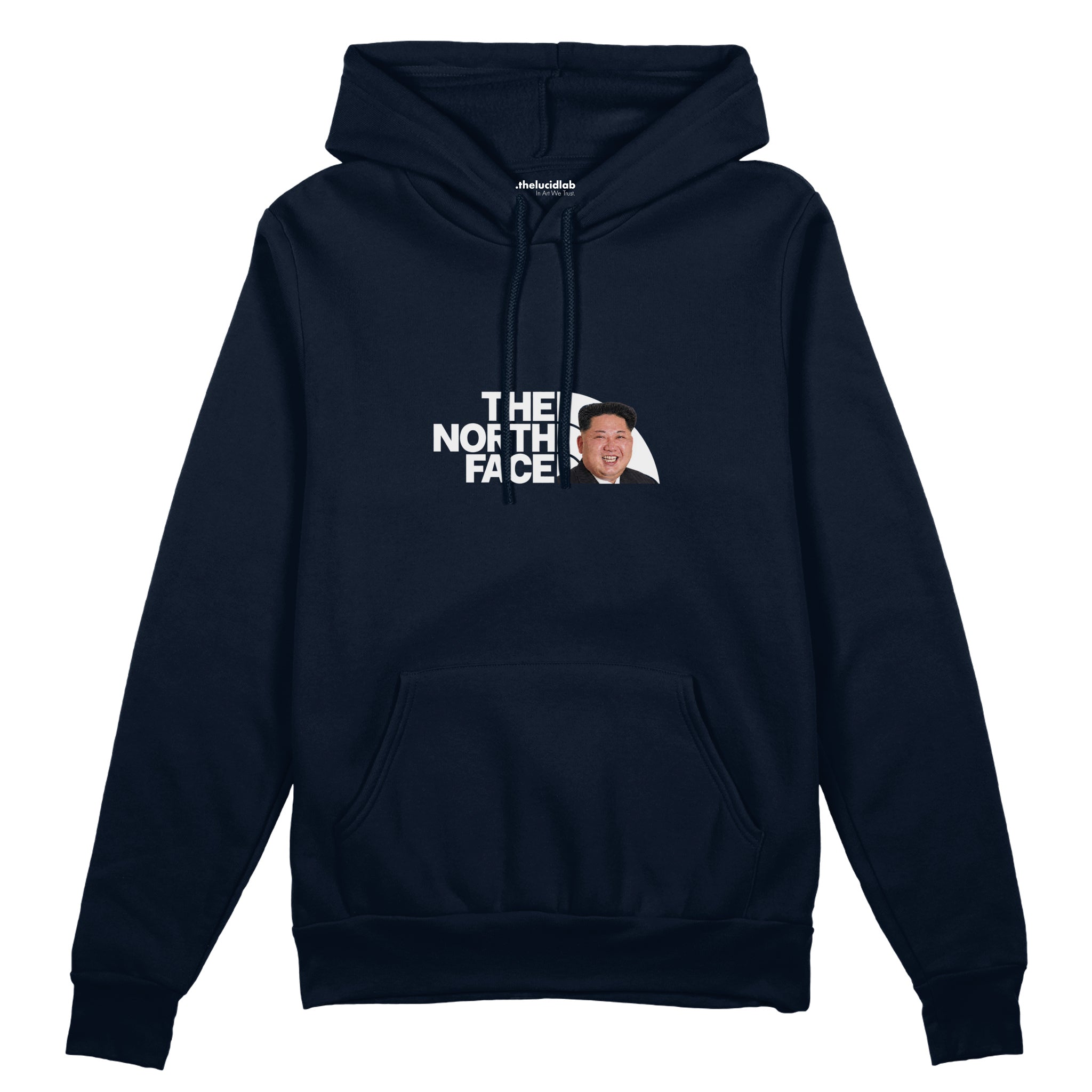 North Face Oversize Hoodie — Lacivert — Ön baskı