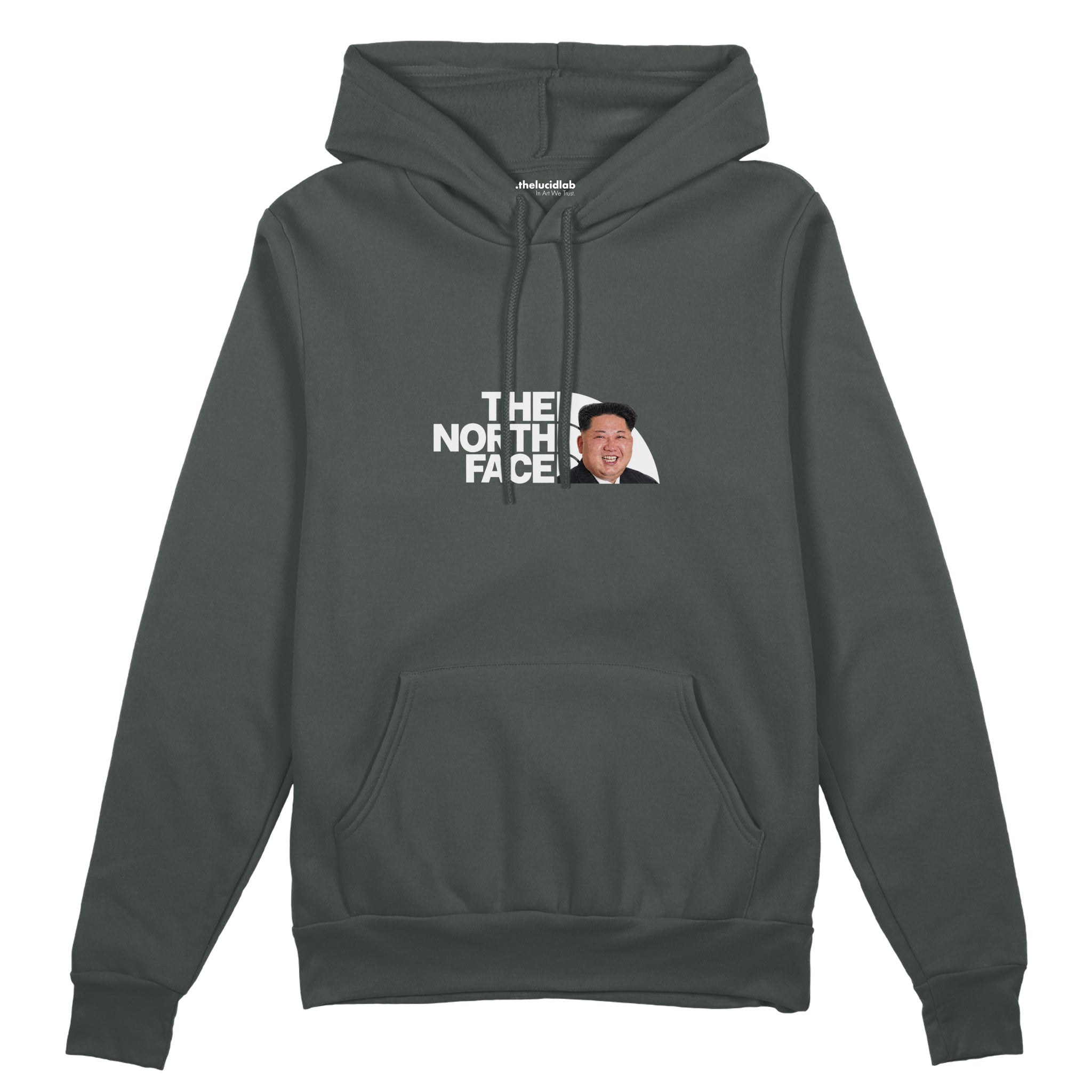 North Face Oversize Hoodie — Antrasit — Ön baskı