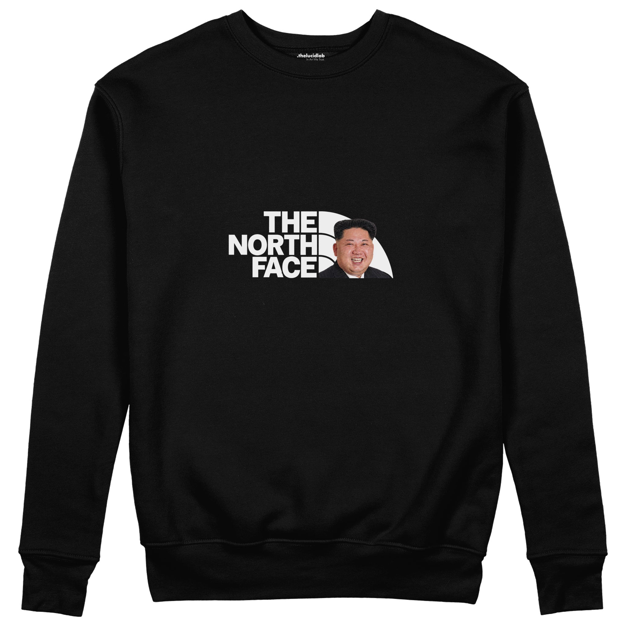 North Face Sweatshirt — Siyah — Ön baskı