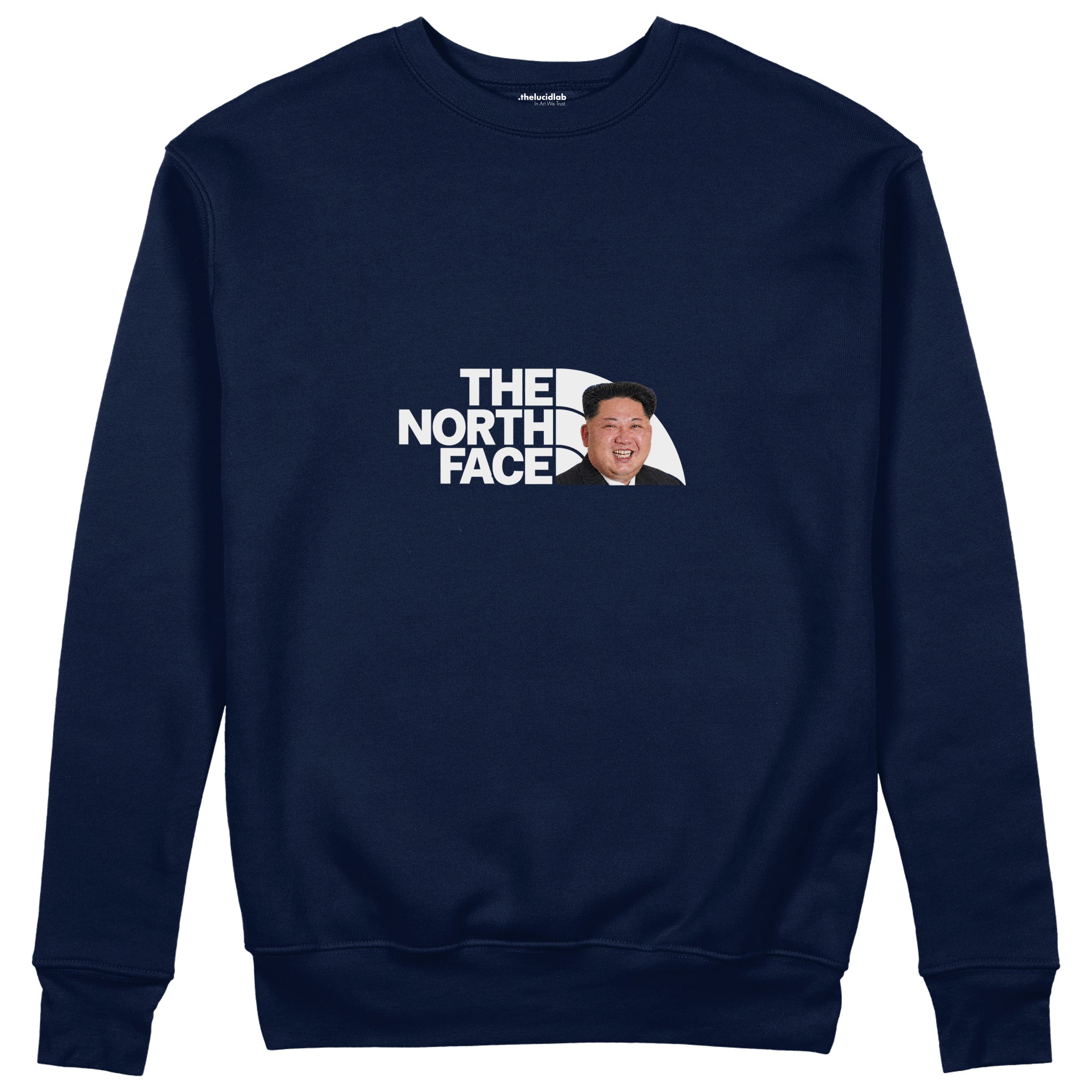 North Face Sweatshirt — Lacivert — Ön baskı