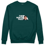 North Face Sweatshirt — Koyu Yeşil — Ön baskı