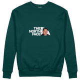 North Face Sweatshirt — Koyu Yeşil — Ön baskı