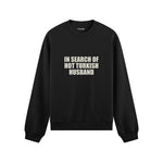 Hot Turkish Husband Oversize Sweatshirt — Siyah — Ön baskı