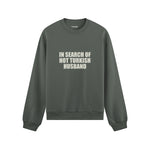 Hot Turkish Husband Oversize Sweatshirt — Antrasit — Ön baskı