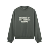 Hot Turkish Husband Oversize Sweatshirt — Antrasit — Ön baskı