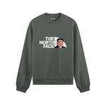 North Face Oversize Sweatshirt — Antrasit — Ön baskı