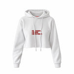 I’m a Scorpio Crop Hoodie — Beyaz — Ön baskı