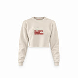 I’m a Scorpio Crop Sweatshirt — Krem — Ön baskı