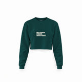 I’m a Scorpio Crop Sweatshirt — Koyu Yeşil — Ön baskı