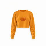 Hot Turkish Husband Crop Sweatshirt — Turuncu — Ön baskı