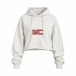 I’m a Scorpio Oversize Crop Hoodie — Beyaz — Ön baskı