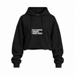 I’m a Scorpio Oversize Crop Hoodie — Siyah — Ön baskı