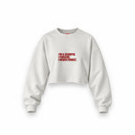 I’m a Scorpio Oversize Crop Sweatshirt — Beyaz — Ön baskı