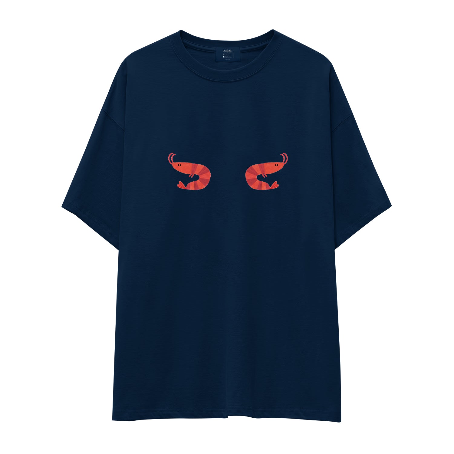 Nice Shrimps Oversize Tişört - lacivert-1