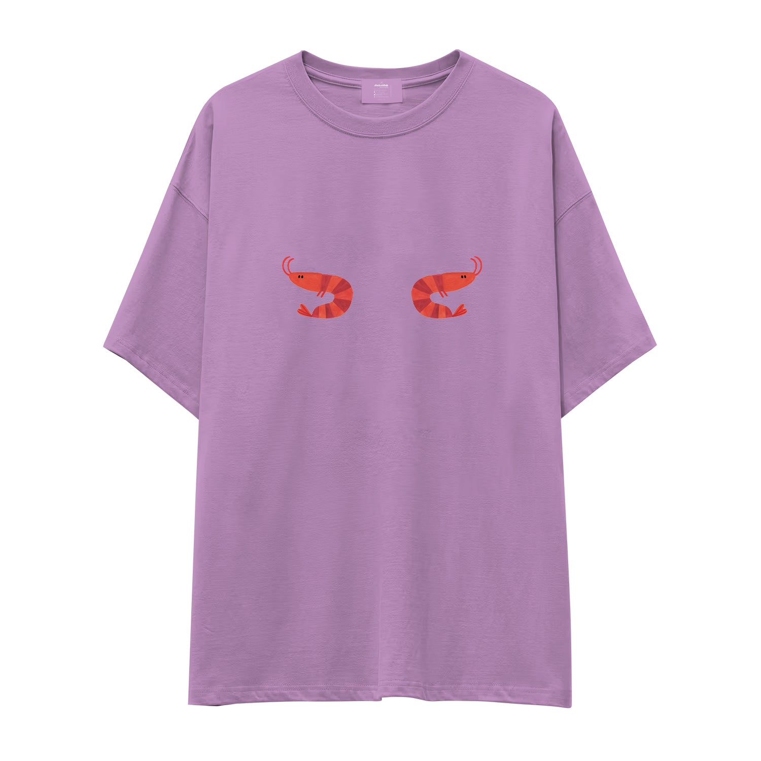Nice Shrimps Oversize Tişört - lila